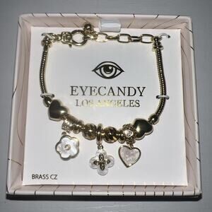Armcandy Los Angeles Luxe Collection set Bracelet brass CZ / gold tone